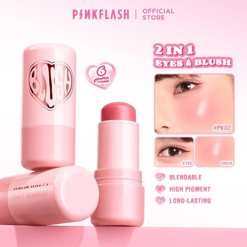 PINKFLASH PINKFLASH Multi-Use Watery Blush Stick NU01 Apricot Heart 