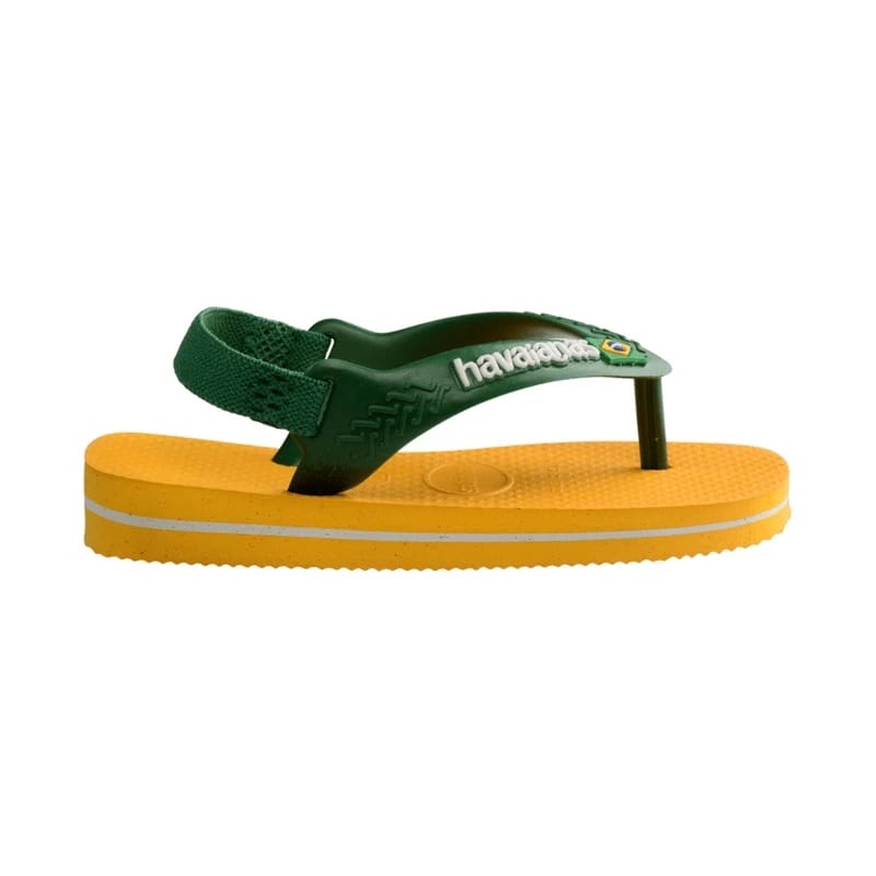  Havaianas New Baby Brasil Logo  2151-Pop Yellow/Amazon