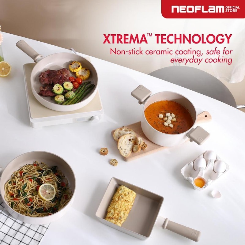 Neoflam Chou Chou Forged Frying Pan Beige 24 cm 4