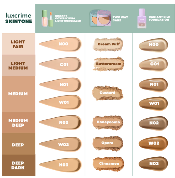 Luxury Cantika Indonesia Luxcrime Blur & Cover Two Way Cake Oil Control Custard