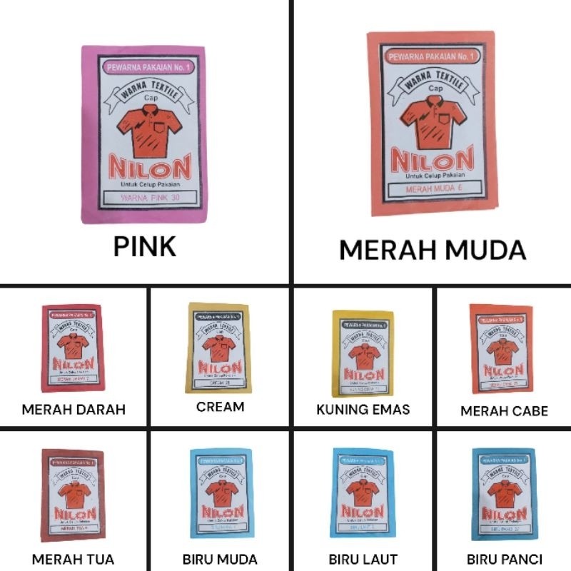  Cap Nilon Warna Textile