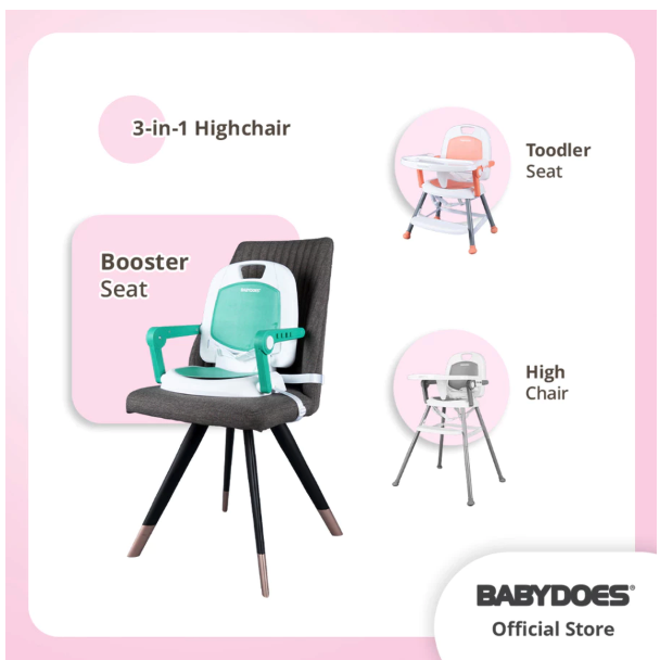  Babydoes Mezza Chic 3 in 1 High Chair CH-KT 614 SN