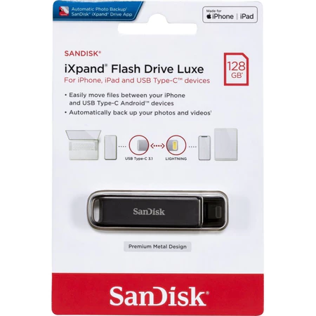 Sandisk Sandisk iXpand Flash Drive Luxe 128 GB SDIX70N-128G-GAANE