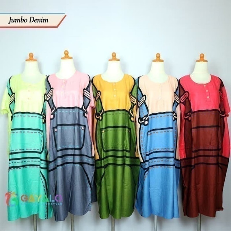 Daster Jumbo Midi Denim 2