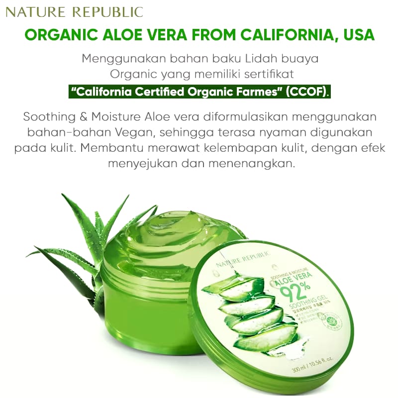Nature Republic Nature Republic Soothing & Moisture Aloe Vera 92% Soothing Gel