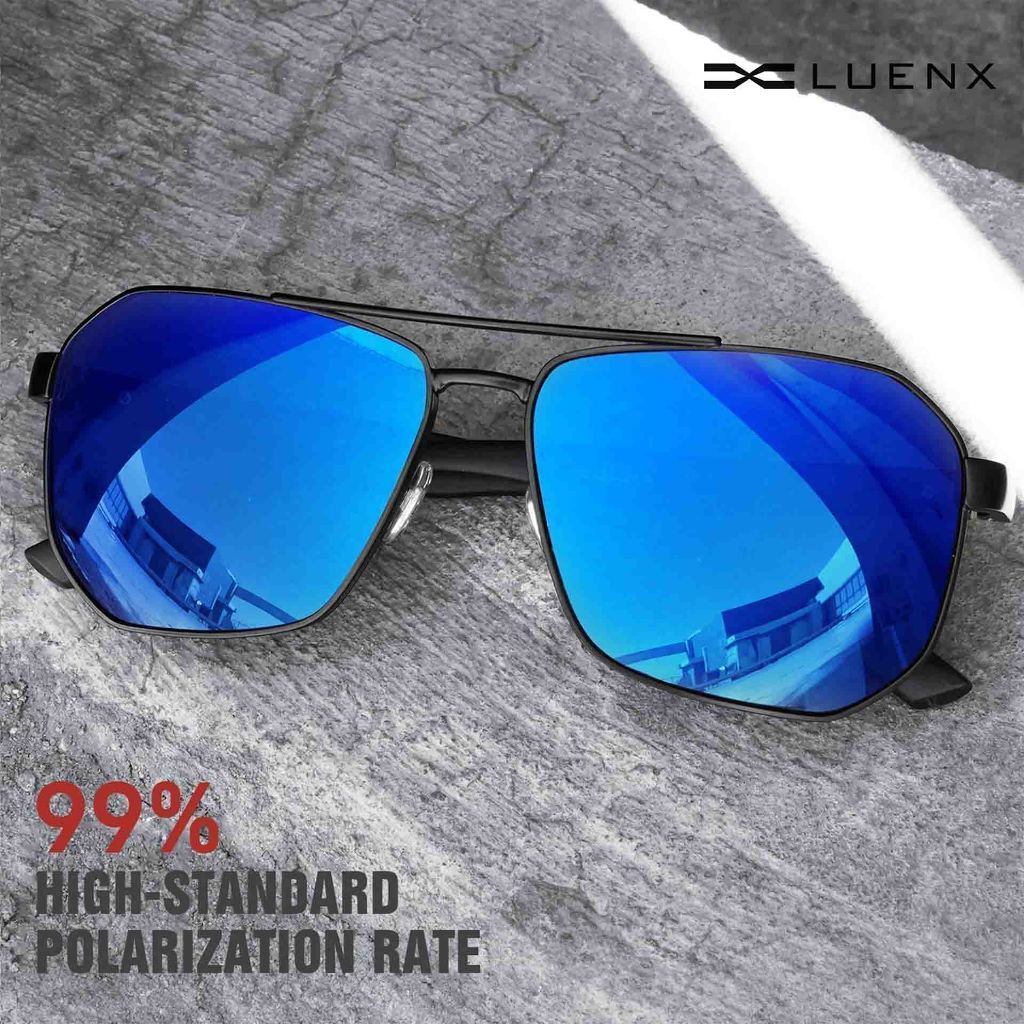  Luenx Kacamata Hitam Aviator 