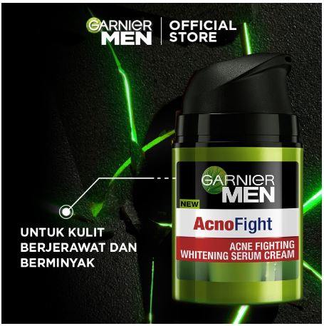 L'Oréal Garnier Men AcnoFight Acne Fighting Brightening Serum Cream 