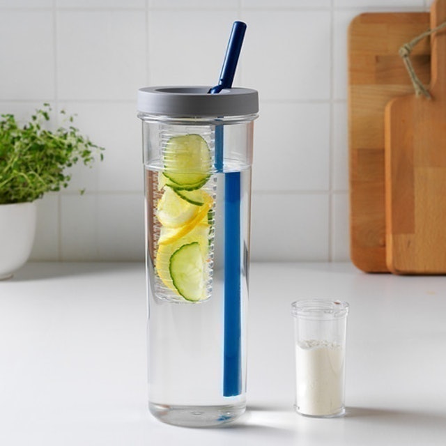 IKEA UPPLADDA Infusion Bottle with Straw 104.153.44