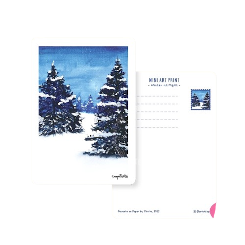 Postcard A6 Winter Night 1