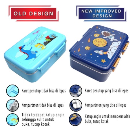 Yooyee Lunch Box Stainless 3 Sekat  627