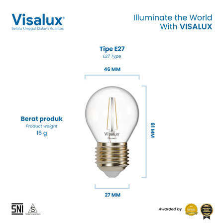 Golden Batam Raya Visalux LED Filament 4W  E27 VLF-445