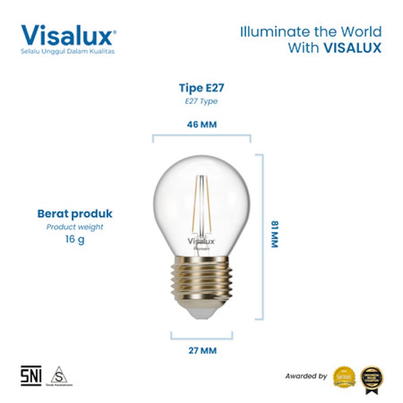 Visalux LED Filament 4W E27 4