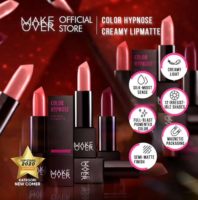 Paragon Technology And Innovation MAKE OVER Color Hypnose Creamy Lipmatte 04 Hypnotic