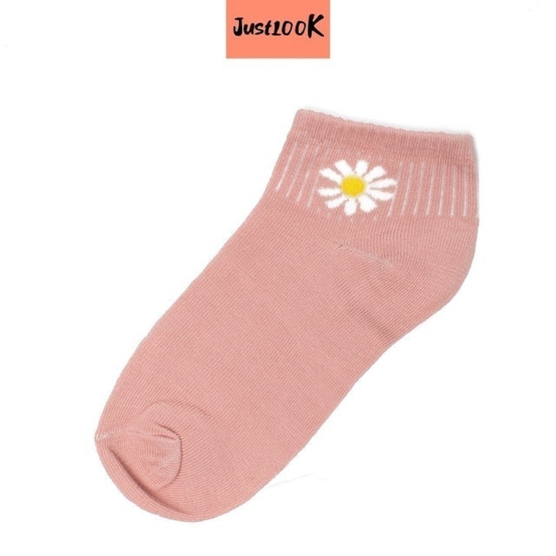 Kaos Kaki Motif Bunga Daisy 2