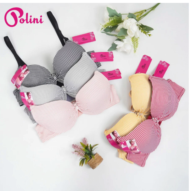 POLINI Push Up Bra Berkawat Motif Salur 4