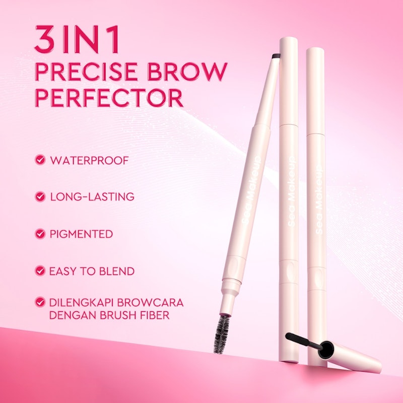 Sea Makeup Browshow Eyebrow Trio Kit Dark Brown 4