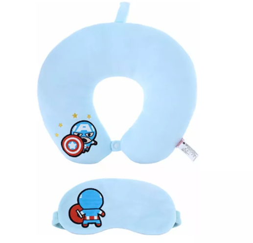 Miniso Bantal Leher dan Penutup Mata Marvel