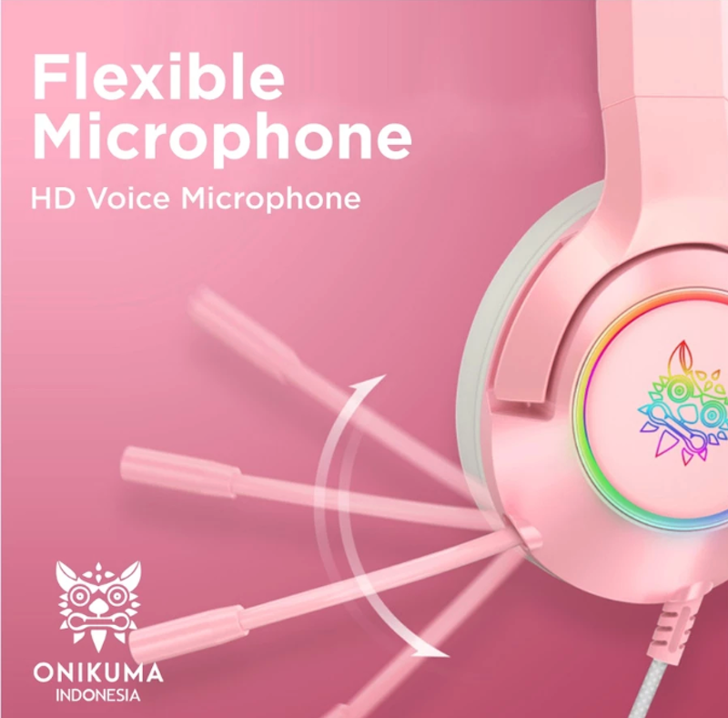 ONIKUMA 7.1 All Surround Headset Gaming with Cat Ears 3