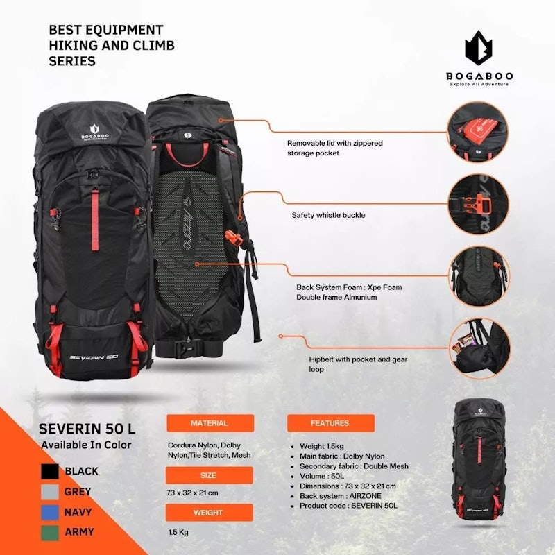 Bogaboo Severin 50 Liter + Daypack 15 L 6