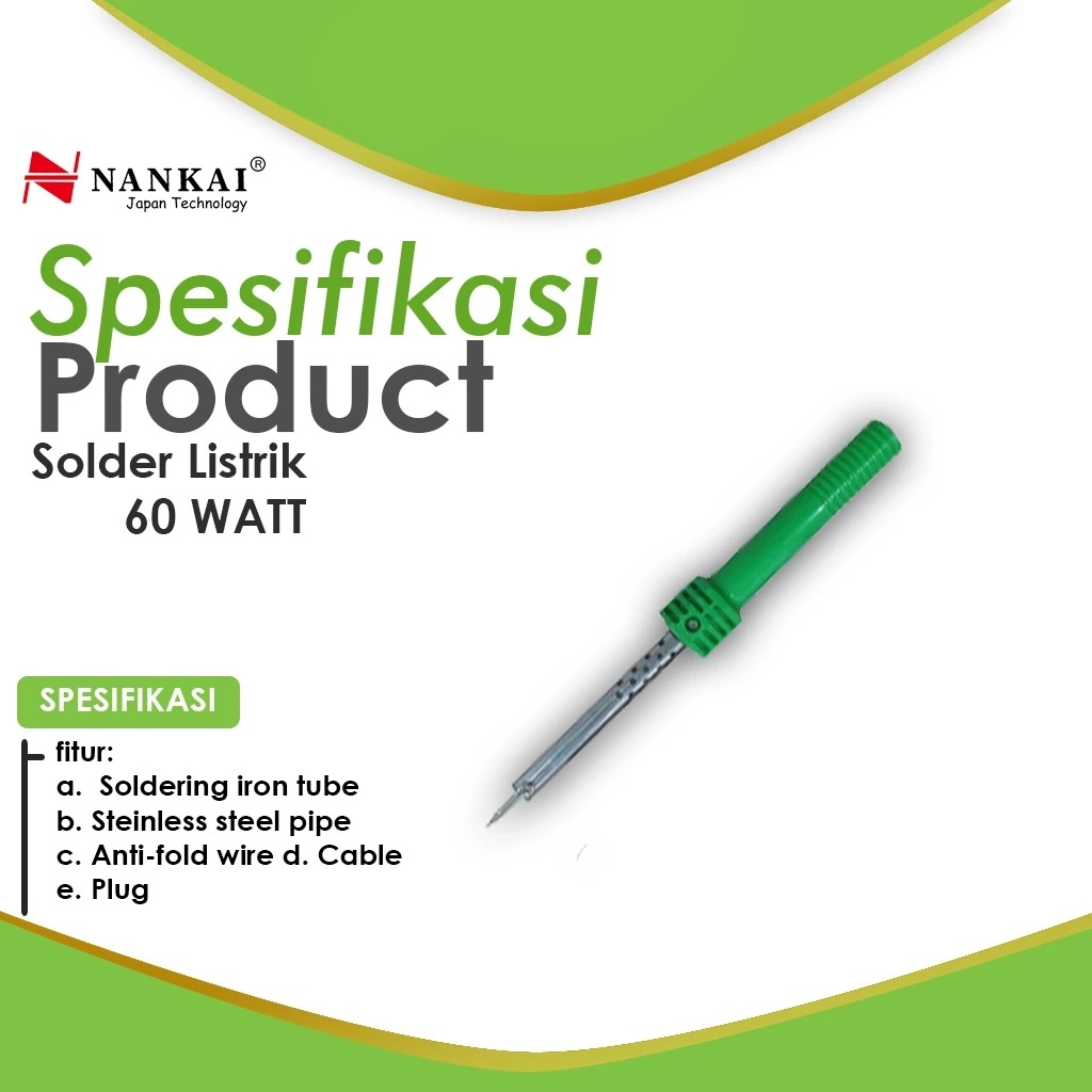 Rohartindo Nusantara Luas Nankai Solder Listrik 60 Watt