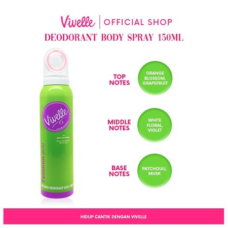 Easton Kaleris Indonesia Vivelle Perfumed Deodorant Body Spray