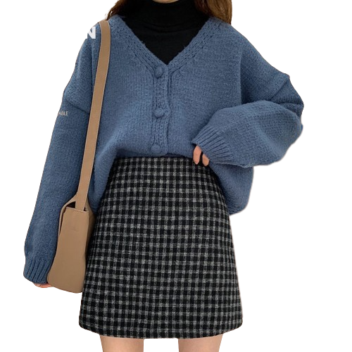 Rok Tartan Pendek Korea Style DQ003