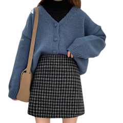 Rok Tartan Pendek Korea Style
