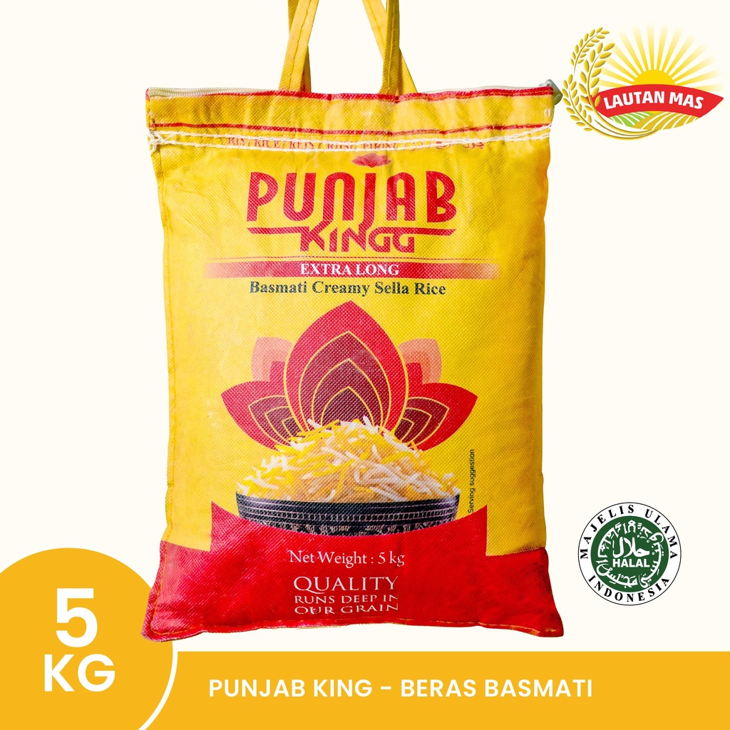 Lautan Mas Pertiwi Punjab Kingg Basmati Creamy Sella Rice