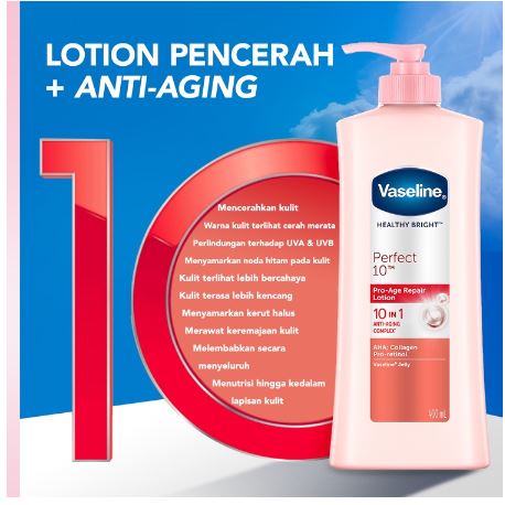 Unilever Indonesia Vaseline® Healthy Bright Perfect 10™ Lotion 