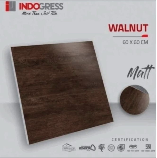 Indogress Granite Lantai 60x60 Walnut  