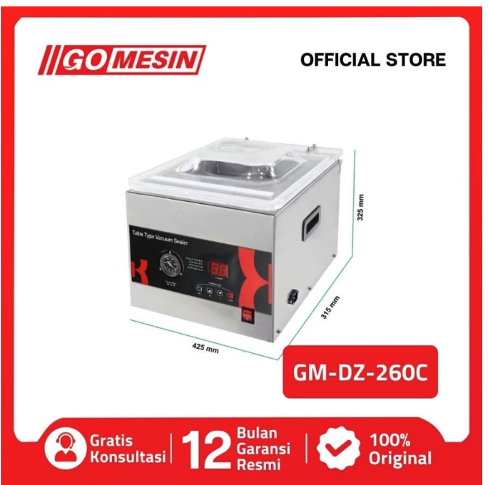 Gomesin Bakery & Kitchen Equipment  Gomesin Vacuum Sealer DZ-260C