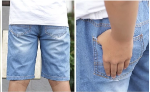  LuckyOne Soft Jeans 3/4 Anak Laki-Laki