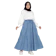 Zahra Signature Long skirt Denim Aurora 1