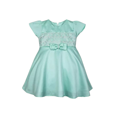 KIV Dress Anak Perempuan Pesta Satin Kombinasi Brokat 1