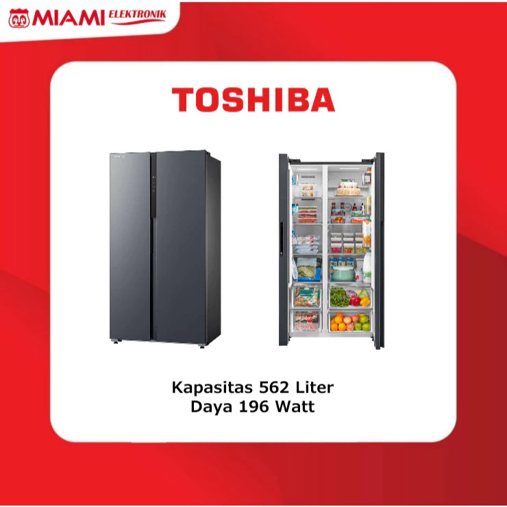 Toshiba Lifestyle Indonesia Toshiba Side By Side Refrigerator  GR-RS780WE-PMF(06) 