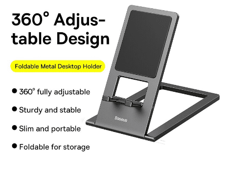  Baseus  Foldable Metal Phone Holder Stand Dudukan Universal Ipad Tablet