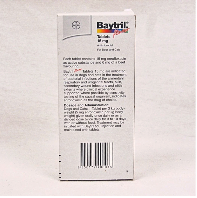 Bayer Indonesia Baytril Flavour Tablet 15 mg