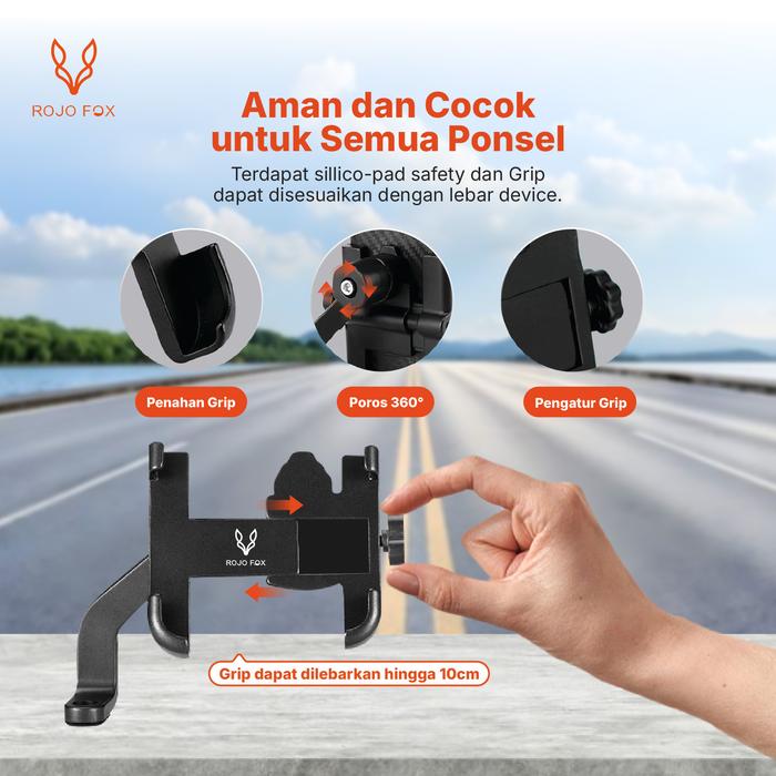 Rojo Fox Motorcycle Phone Holder 4
