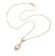 HYL JEWELRY Kalung Titaniun Korea Wanita Permata Perhiasan Lapis Emas 18k 1