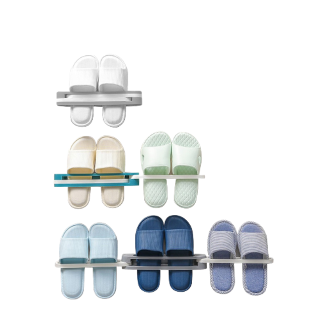 3-In-1 Wall-Mounted Foldable Sandal Rack 