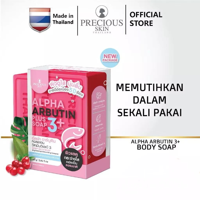 Precious Skin Thailand Alpha Arbutin 3 Plus Collagen Whitening Soap 5