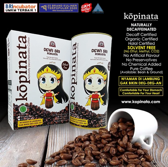 Pabriek Kopi Nata Kopinata Naturally Decaffeinated Robusta Dewi Sri