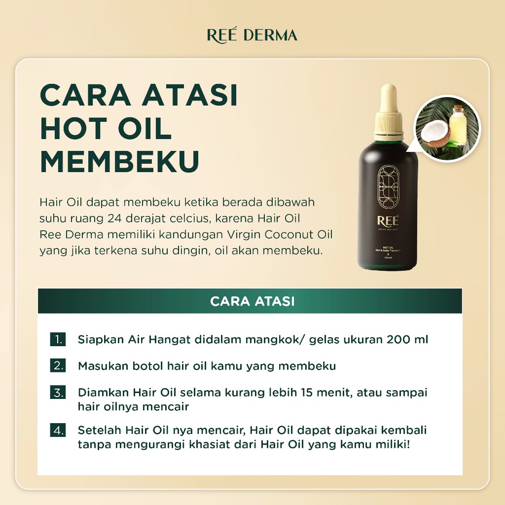 Ree Berkarya Natural Reé Derma Wellness Hot Oil Hair & Scalp Treatment 
