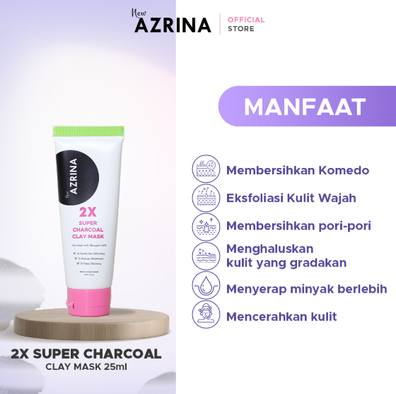 Azrina 2x Super Charcoal Clay Mask