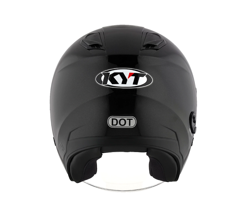 KYT Kyoto R Solid Black Glossy 3