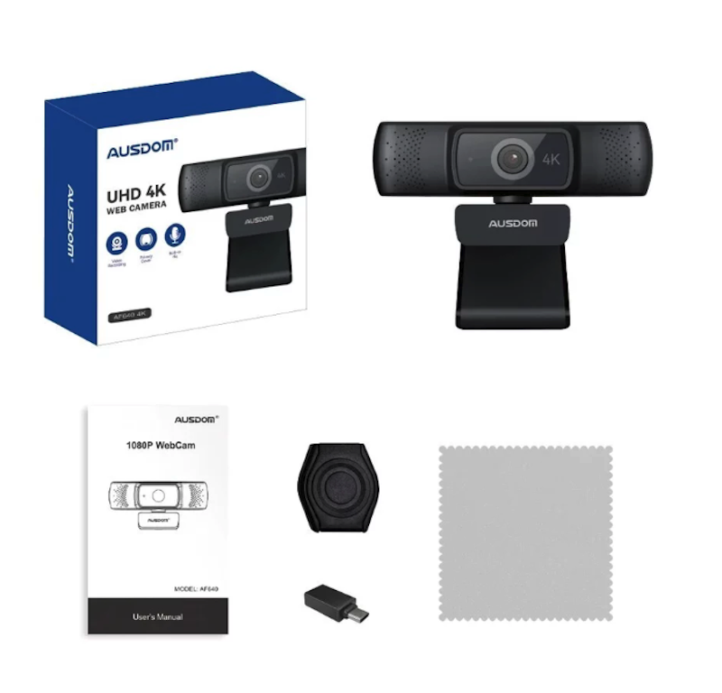 Ausdom Autofocus 1080P Webcam with Privacy Cover 3