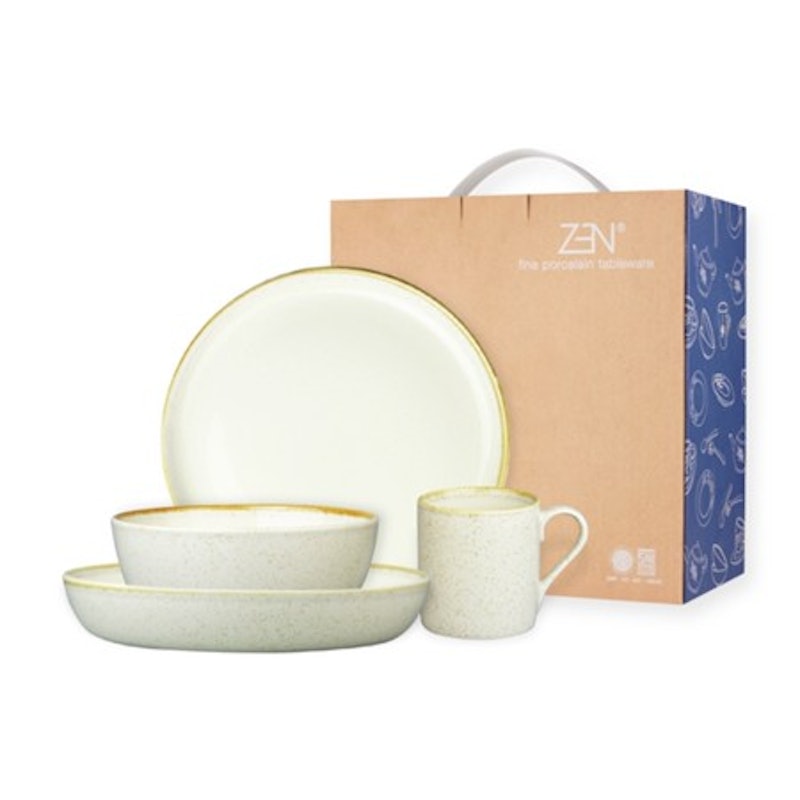 ZEN Hampers Dinner Set Stoneware Series Cream 1