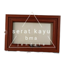 Jendela Aluminium Serat Kayu 60 cm x 40 cm