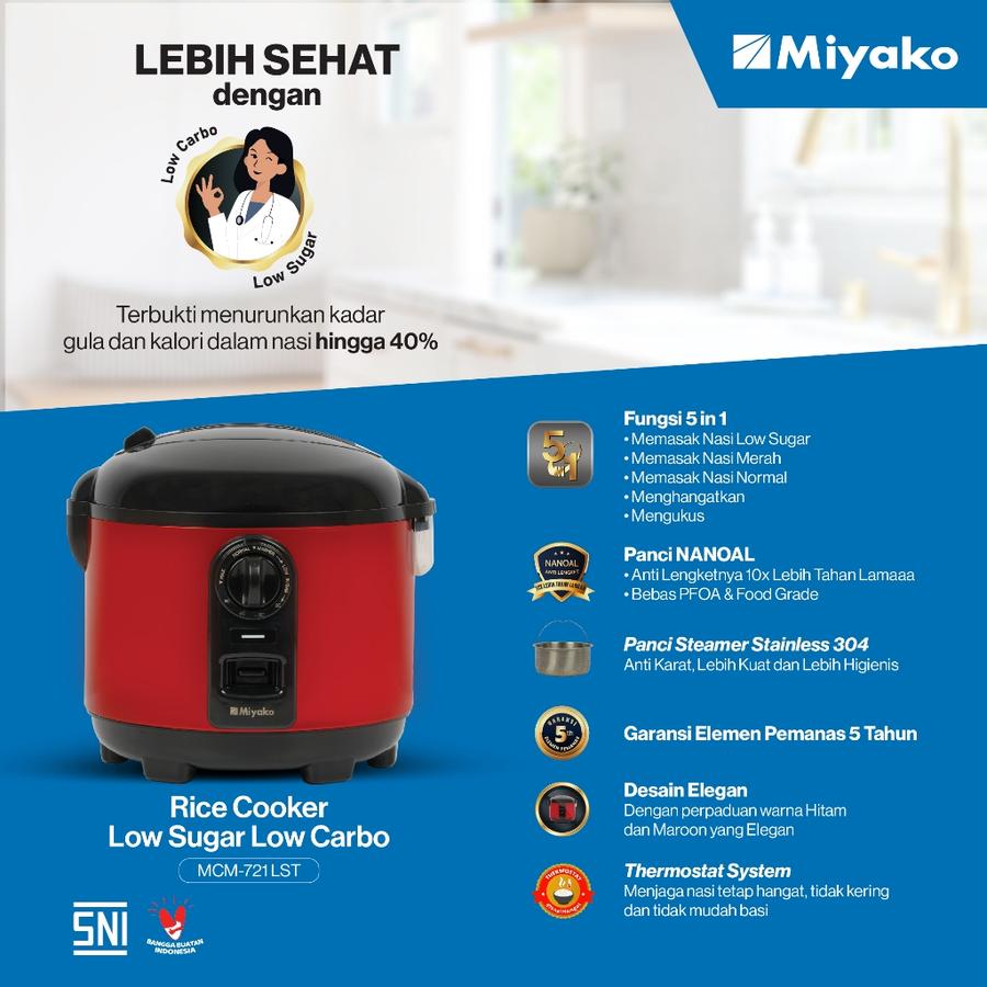 Kencana Gemilang Rice Cooker Low Sugar MCM-721 LST