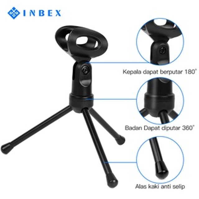 Inbex Kondenser Mikrofon dengan Tripod & Mic SF-666